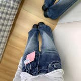 甘辛系ガールズ☆セミフレア デニムパンツ美脚 ワイドパンツ | 17kg | 詳細画像4 