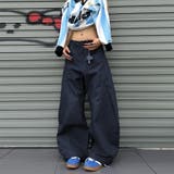 今季トレンド☆反転デザイン カーブデニムバナナパンツ | 17kg | 詳細画像3 