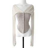 ベージュ | 甘辛系ガールズ☆配色切替早春向けイレギュラーTシャツ | 17kg