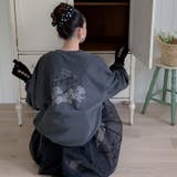 甘辛系ガールズ☆リボンプリント プルオーバースウェット | 17kg | 詳細画像8 