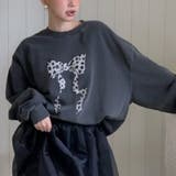 甘辛系ガールズ☆リボンプリント プルオーバースウェット | 17kg | 詳細画像5 