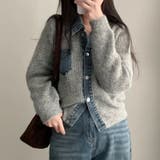 グレー | 気負わず快適☆切替デニムニットジャケット | 17kg