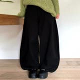 ユニセックス☆背面スタッズ装飾 ベルトハイウエスト デニムロングパンツ | 17kg | 詳細画像3 