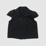 ブラック | ミレニアル学園風☆ダブルボタン パフスリーブシャツ | 17kg