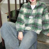 気負わず快適☆レトログリーン チェック柄 ジップアップ ファースウェット | 17kg | 詳細画像9 