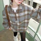 気負わず快適☆レトログリーン チェック柄 ジップアップ ファースウェット | 17kg | 詳細画像16 