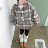 気負わず快適☆レトログリーン チェック柄 ジップアップ ファースウェット | 17kg | 詳細画像2 