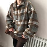 気負わず快適☆レトログリーン チェック柄 ジップアップ ファースウェット | 17kg | 詳細画像20 