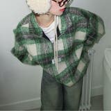 気負わず快適☆レトログリーン チェック柄 ジップアップ ファースウェット | 17kg | 詳細画像6 