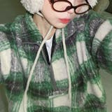 気負わず快適☆レトログリーン チェック柄 ジップアップ ファースウェット | 17kg | 詳細画像7 