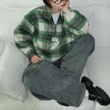 気負わず快適☆レトログリーン チェック柄 ジップアップ ファースウェット | 17kg | 詳細画像8 
