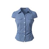 甘辛系ガールズ☆スリムフィット・ウエストシェイプチェック柄 半袖シャツ | 17kg | 詳細画像1 