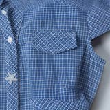 甘辛系ガールズ☆スリムフィット・ウエストシェイプチェック柄 半袖シャツ | 17kg | 詳細画像3 