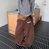 ブラウン | 甘辛系ガールズ☆ファー・ベルト付き カジュアルスウェットパンツ | 17kg