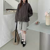 気負わず快適 ドローストリングスタンドカラー ジャケットルーズフィット | 17kg | 詳細画像10 