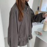 気負わず快適 ドローストリングスタンドカラー ジャケットルーズフィット | 17kg | 詳細画像11 