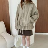 気負わず快適 ドローストリングスタンドカラー ジャケットルーズフィット | 17kg | 詳細画像2 