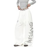 ユニセックス☆レトロ 重工ロゴ ラインストーン装飾スウェットパンツ | 17kg | 詳細画像7 