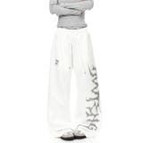 ユニセックス☆レトロ 重工ロゴ ラインストーン装飾スウェットパンツ | 17kg | 詳細画像9 