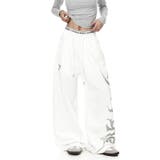 ユニセックス☆レトロ 重工ロゴ ラインストーン装飾スウェットパンツ | 17kg | 詳細画像10 