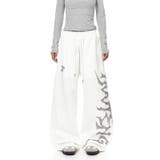 ユニセックス☆レトロ 重工ロゴ ラインストーン装飾スウェットパンツ | 17kg | 詳細画像3 