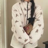 ベージュ | 甘辛系ガールズ☆リバーシブル着用可 リボンジャカード ボア ショートジャケット | 17kg