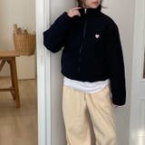 甘辛系ガールズ☆リバーシブル着用可 リボンジャカード ボア ショートジャケット | 17kg | 詳細画像15 