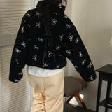 甘辛系ガールズ☆リバーシブル着用可 リボンジャカード ボア ショートジャケット | 17kg | 詳細画像18 