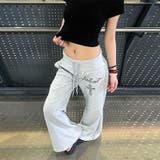 今季トレンド☆レースアップ 微フレアスポーツスウェット ルーズ ワイドパンツ | 17kg | 詳細画像3 