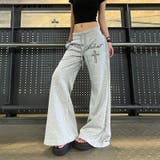 グレー | 今季トレンド☆レースアップ 微フレアスポーツスウェット ルーズ ワイドパンツ | 17kg