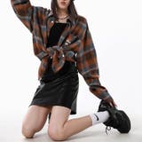 ユニセックス☆配色チェック柄 長袖シャツ若々しい ルーズフィット | 17kg | 詳細画像5 