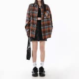 ユニセックス☆配色チェック柄 長袖シャツ若々しい ルーズフィット | 17kg | 詳細画像10 