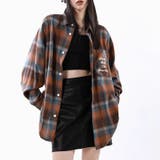 ユニセックス☆配色チェック柄 長袖シャツ若々しい ルーズフィット | 17kg | 詳細画像11 