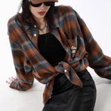 ユニセックス☆配色チェック柄 長袖シャツ若々しい ルーズフィット | 17kg | 詳細画像12 