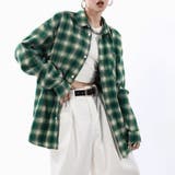 ユニセックス☆配色チェック柄 長袖シャツ若々しい ルーズフィット | 17kg | 詳細画像15 