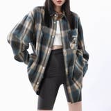 ユニセックス☆配色チェック柄 長袖シャツ若々しい ルーズフィット | 17kg | 詳細画像25 