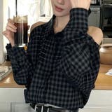 甘辛系ガールズ☆【春】チェック柄 オフショルダー 長袖シャツ | 17kg | 詳細画像4 