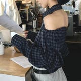 甘辛系ガールズ☆【春】チェック柄 オフショルダー 長袖シャツ | 17kg | 詳細画像5 