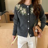 甘辛系ガールズ☆【春】刺繍かぎ編み クルーネックニットカーディガン | 17kg | 詳細画像10 