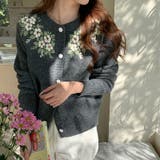 甘辛系ガールズ☆【春】刺繍かぎ編み クルーネックニットカーディガン | 17kg | 詳細画像14 