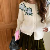 甘辛系ガールズ☆【春】刺繍かぎ編み クルーネックニットカーディガン | 17kg | 詳細画像17 