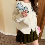甘辛系ガールズ☆【春】刺繍かぎ編み クルーネックニットカーディガン | 17kg | 詳細画像18 