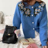 甘辛系ガールズ☆【春】刺繍かぎ編み クルーネックニットカーディガン | 17kg | 詳細画像24 