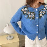 甘辛系ガールズ☆【春】刺繍かぎ編み クルーネックニットカーディガン | 17kg | 詳細画像27 