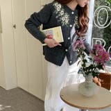 甘辛系ガールズ☆【春】刺繍かぎ編み クルーネックニットカーディガン | 17kg | 詳細画像6 
