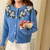 甘辛系ガールズ☆【春】刺繍かぎ編み クルーネックニットカーディガン | 17kg | 詳細画像31 