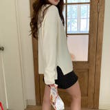 甘辛系ガールズ☆【春】リボン付き Vネック ルーズニットセーター | 17kg | 詳細画像24 