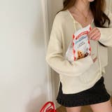 甘辛系ガールズ☆【春】リボン付き Vネック ルーズニットセーター | 17kg | 詳細画像25 