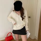 甘辛系ガールズ☆【春】リボン付き Vネック ルーズニットセーター | 17kg | 詳細画像26 