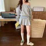 ミレニアル学園風 【春】ルーズワンショルダー ロゴスウェット | 17kg | 詳細画像5 